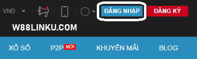 Chọn đăng nhập W88
