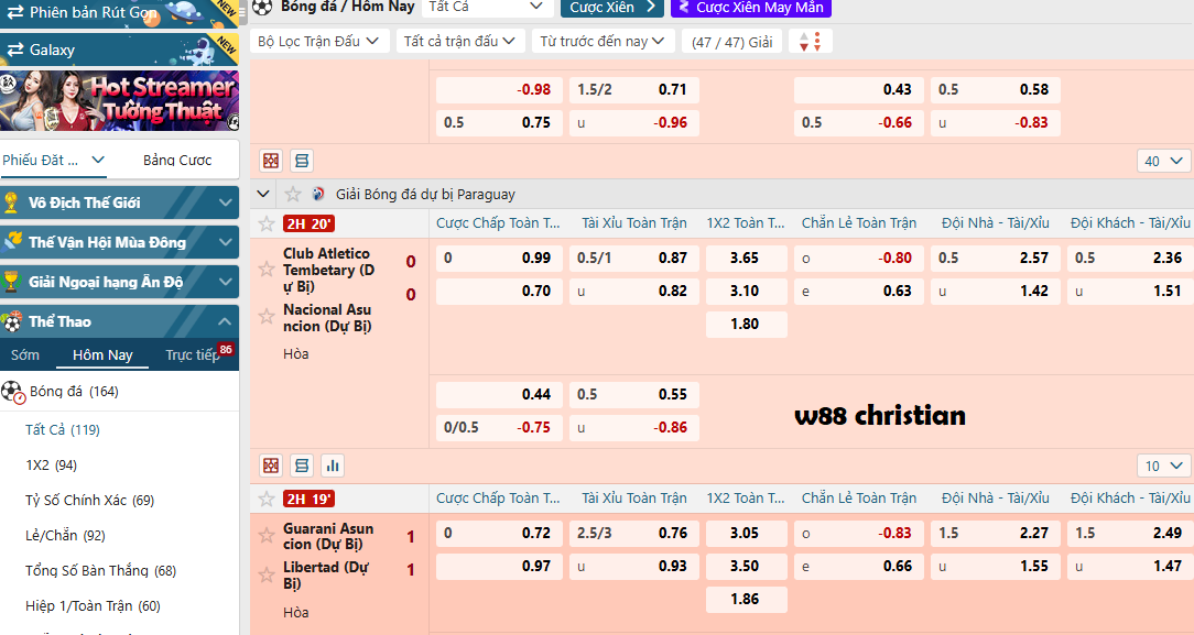 Đọc kèo bóng đá w88